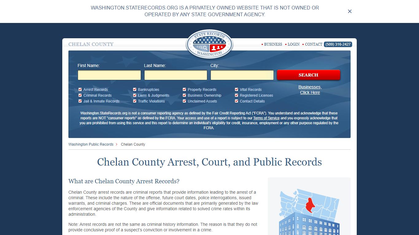 Chelan County Arrest, Court, and Public Records